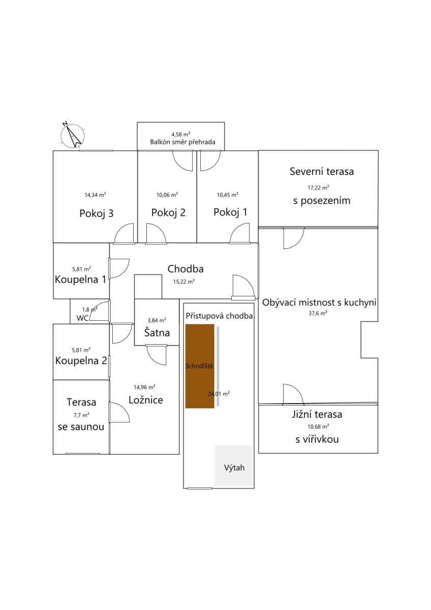 Predaj bytu 5-izbový 122 m², Nad Přehradou, Brno, Jihomoravský kraj Predaj bytu 5-izbový 122 m², Nad Přehradou, Brno, Jihomoravský kraj