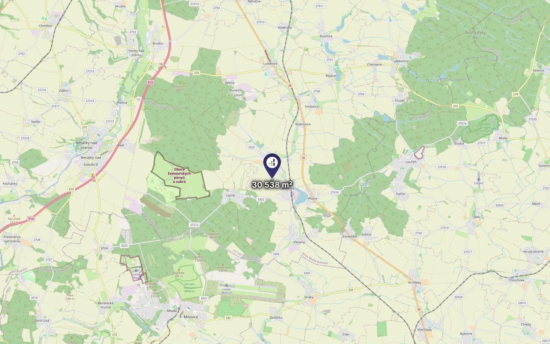 Predaj pozemku 30.538 m², Čachovice, Středočeský kraj Predaj pozemku 30.538 m², Čachovice, Středočeský kraj
