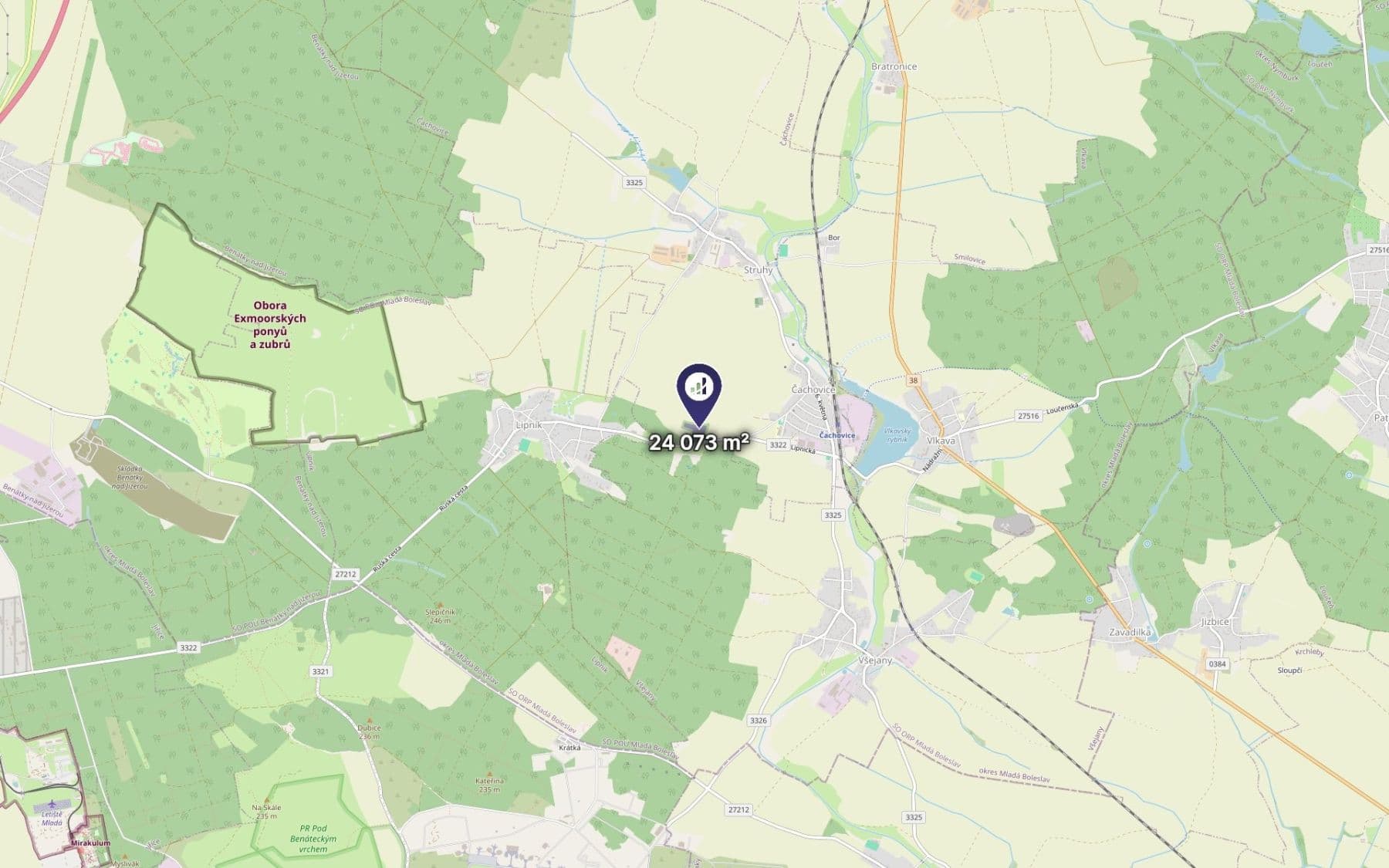 Predaj pozemku 24.073 m², Čachovice, Středočeský kraj Predaj pozemku 24.073 m², Čachovice, Středočeský kraj