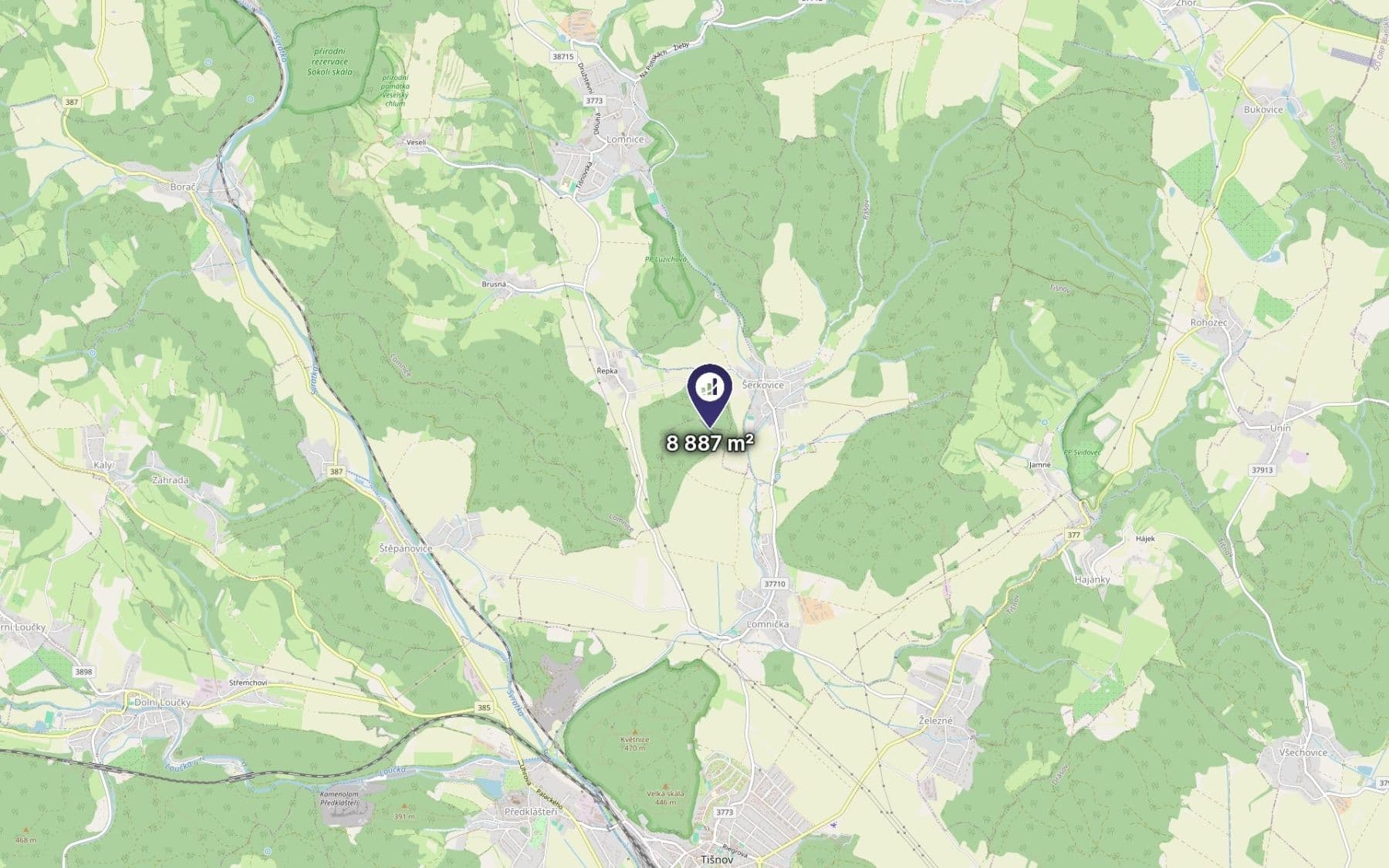 Predaj pozemku 8.887 m², Lomnička, Jihomoravský kraj Predaj pozemku 8.887 m², Lomnička, Jihomoravský kraj