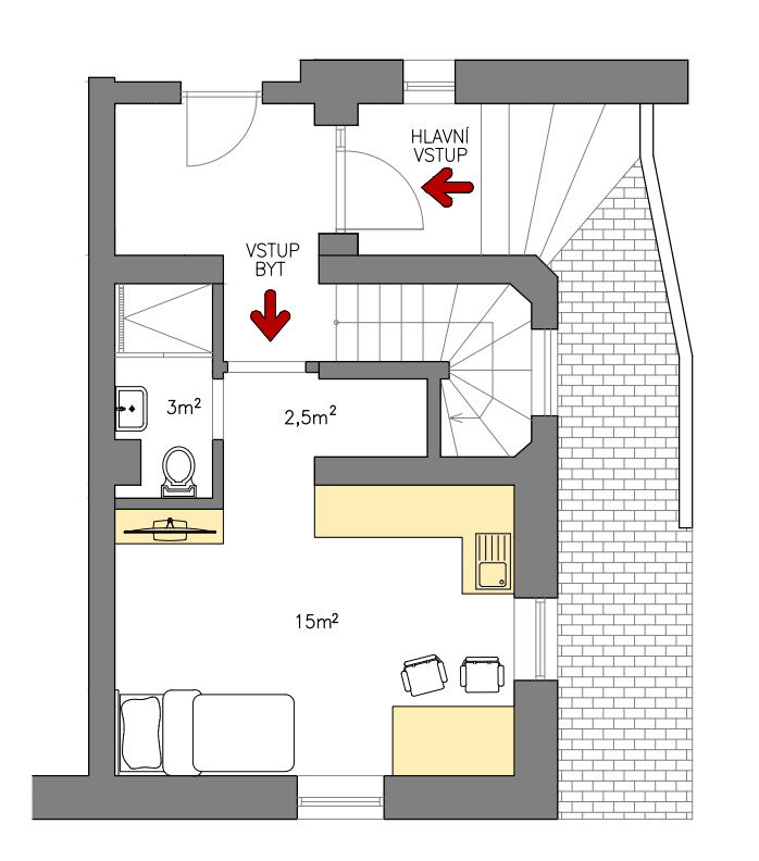 Prenájom bytu 1-izbový 1 m², V Brůdku, Praha, Praha Prenájom bytu 1-izbový 1 m², V Brůdku, Praha, Praha