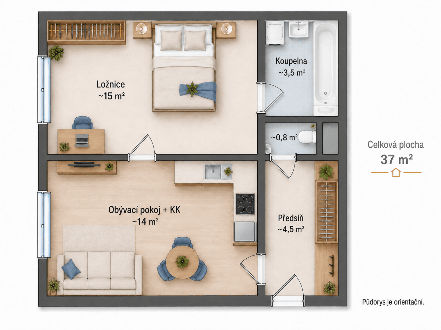 Predaj bytu 2-izbový 37 m², Vrchlického, Praha, Praha Predaj bytu 2-izbový 37 m², Vrchlického, Praha, Praha