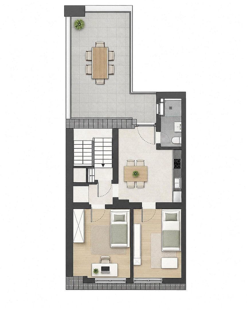 Prenájom bytu 2-izbový 45 m², Köln, Severné Porýnie - Westfálsko Prenájom bytu 2-izbový 45 m², Köln, Severné Porýnie - Westfálsko