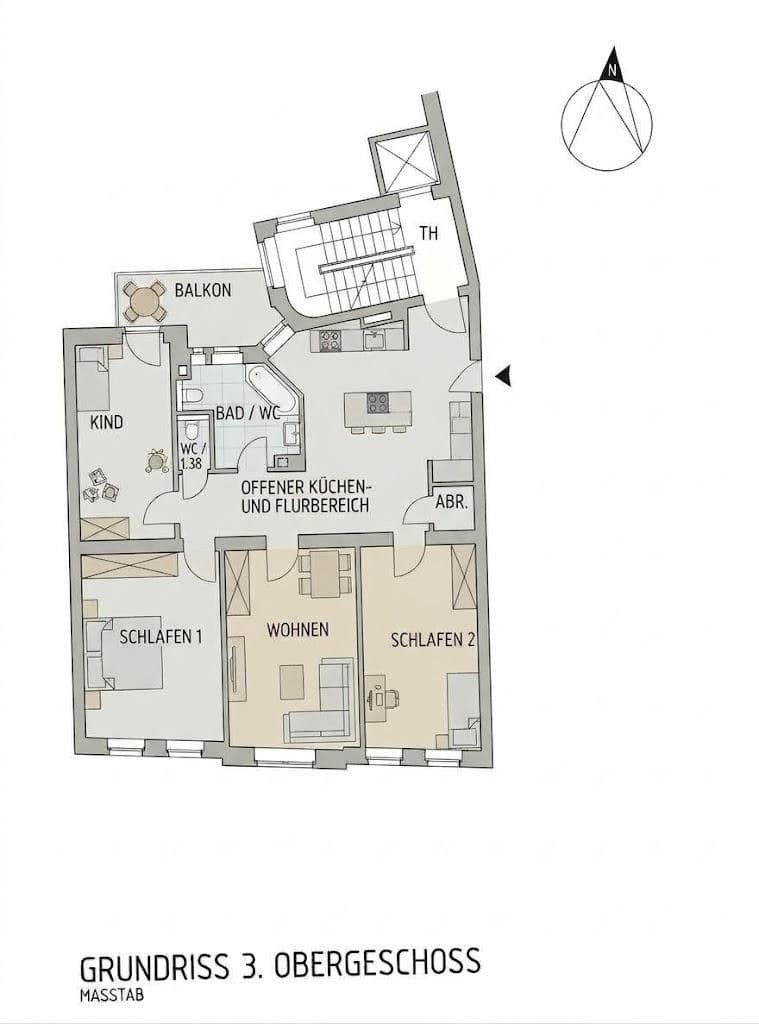 Prenájom bytu 4-izbový 122 m², Schmidtstedter Straße 9, Erfurt, Durínsko Prenájom bytu 4-izbový 122 m², Schmidtstedter Straße 9, Erfurt, Durínsko