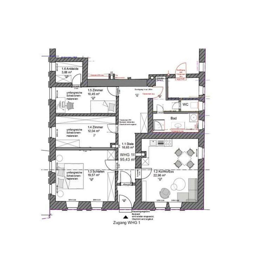 Prenájom bytu 4-izbový 96 m², Adlerstraße 10, Merkendorf, Bavorsko Prenájom bytu 4-izbový 96 m², Adlerstraße 10, Merkendorf, Bavorsko