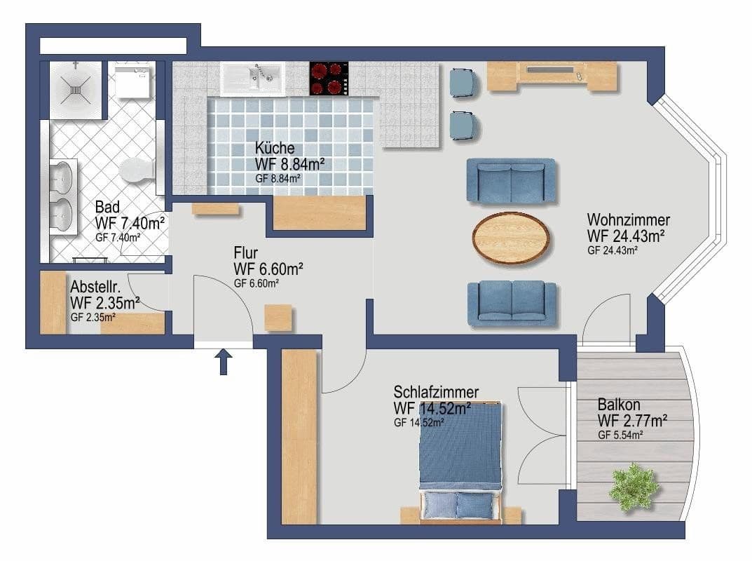 Predaj bytu 2-izbový 66 m², Jahnstrasse 15, Frankfurt am Main, Hesensko Predaj bytu 2-izbový 66 m², Jahnstrasse 15, Frankfurt am Main, Hesensko