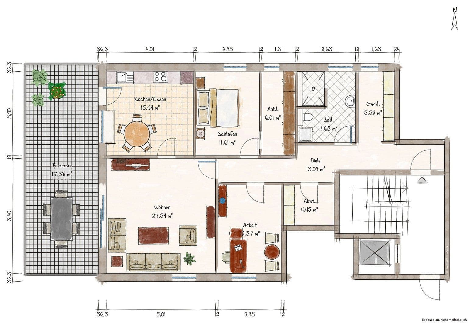 Prenájom bytu 3-izbový 121 m², Von-Brettreich-Straße 3, Regensburg, Bavorsko Prenájom bytu 3-izbový 121 m², Von-Brettreich-Straße 3, Regensburg, Bavorsko