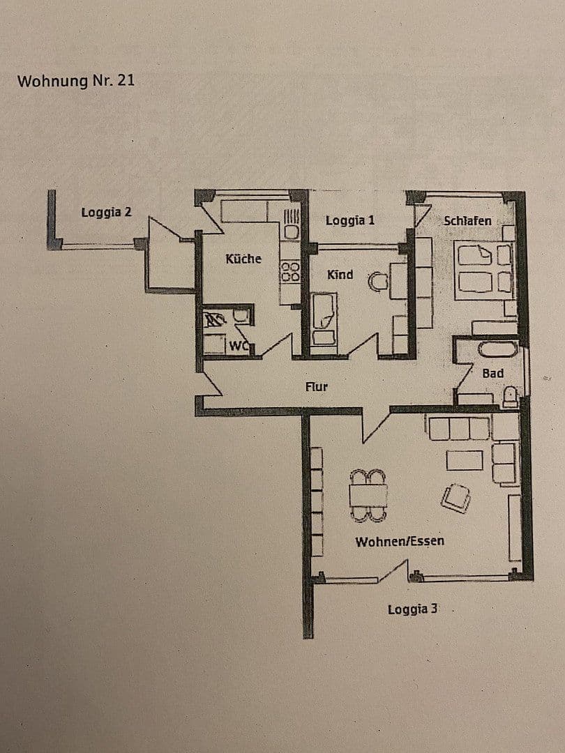Prenájom bytu 3-izbový 96 m², Virchowstrasse 17, Siegen, Severné Porýnie - Westfálsko Prenájom bytu 3-izbový 96 m², Virchowstrasse 17, Siegen, Severné Porýnie - Westfálsko