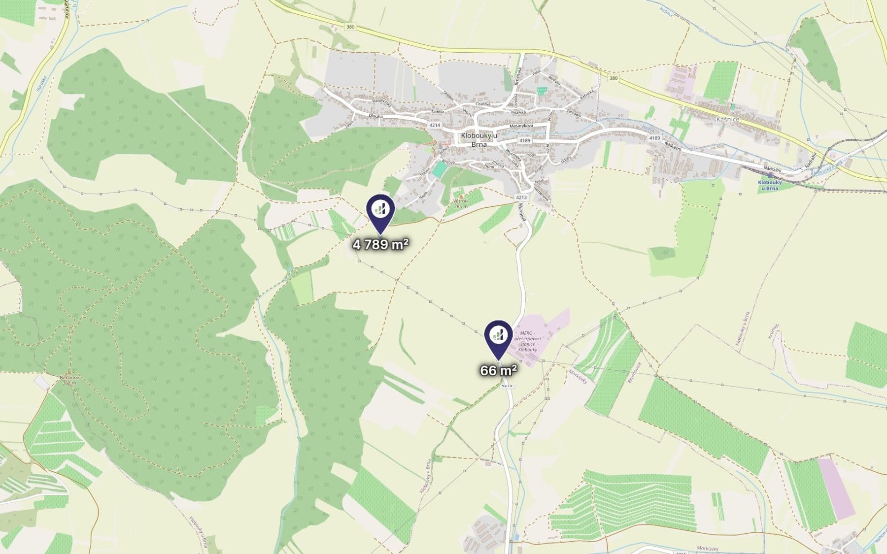 Predaj pozemku 4.855 m², Klobouky u Brna, Jihomoravský kraj Predaj pozemku 4.855 m², Klobouky u Brna, Jihomoravský kraj