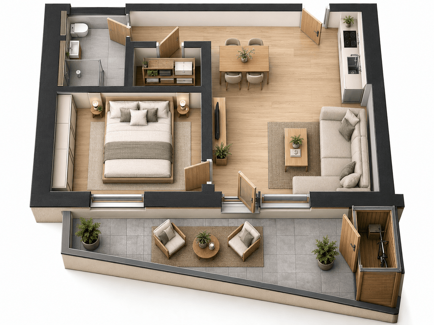 Prenájom bytu 2-izbový 49 m², Nordrach, Bádensko-Wurttembersko Prenájom bytu 2-izbový 49 m², Nordrach, Bádensko-Wurttembersko