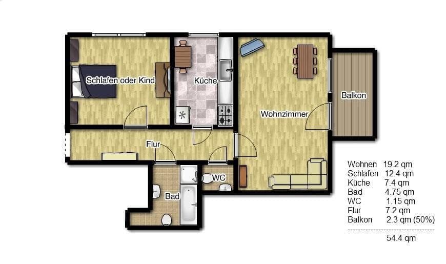 Predaj bytu 2-izbový 54 m², Liebigstraße 30, Offenbach am Main, Hesensko Predaj bytu 2-izbový 54 m², Liebigstraße 30, Offenbach am Main, Hesensko