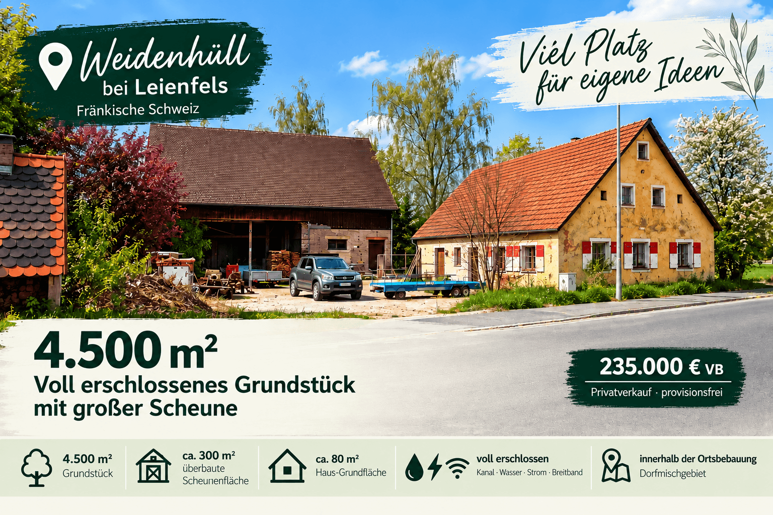 Predaj pozemku 4.500 m², Weidenhüll bei Leienfels 1, Pottenstein, Bavorsko Predaj pozemku 4.500 m², Weidenhüll bei Leienfels 1, Pottenstein, Bavorsko