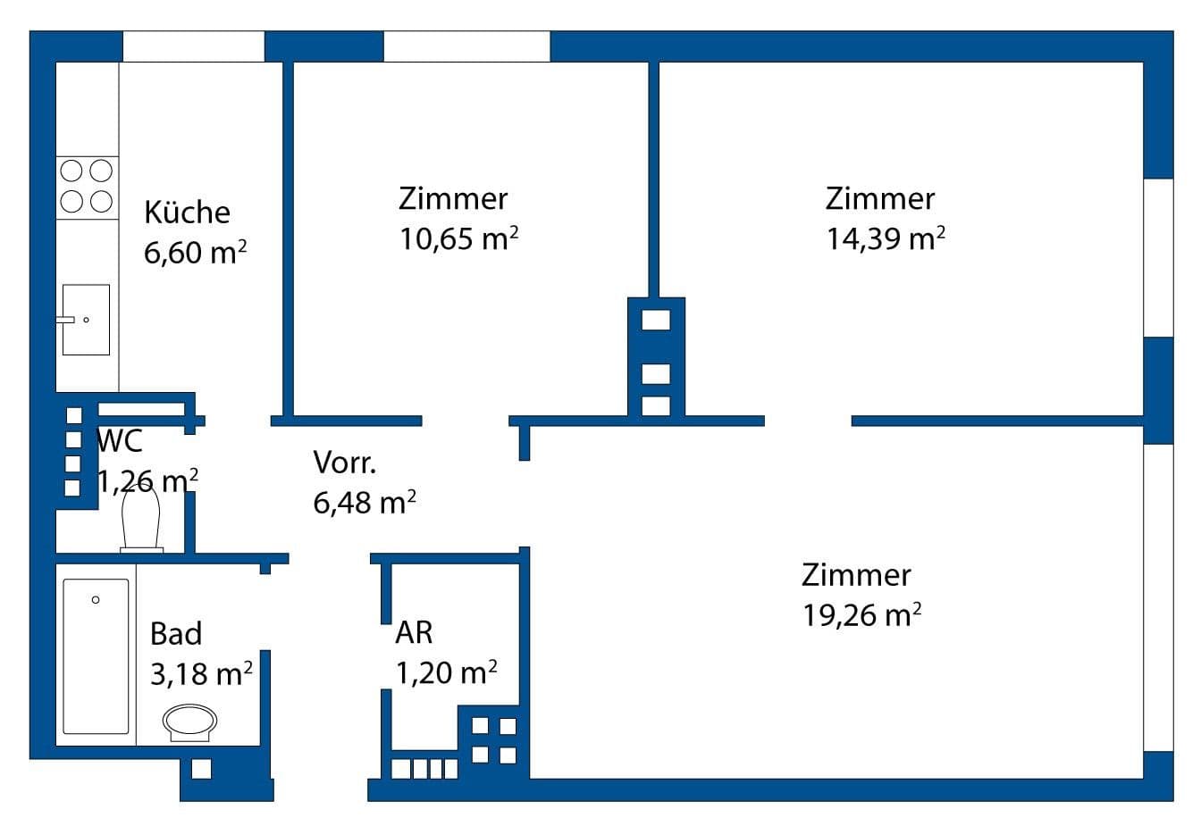 Prenájom bytu 3-izbový 65 m², Gänserndorf, Dolné Rakúsko Prenájom bytu 3-izbový 65 m², Gänserndorf, Dolné Rakúsko