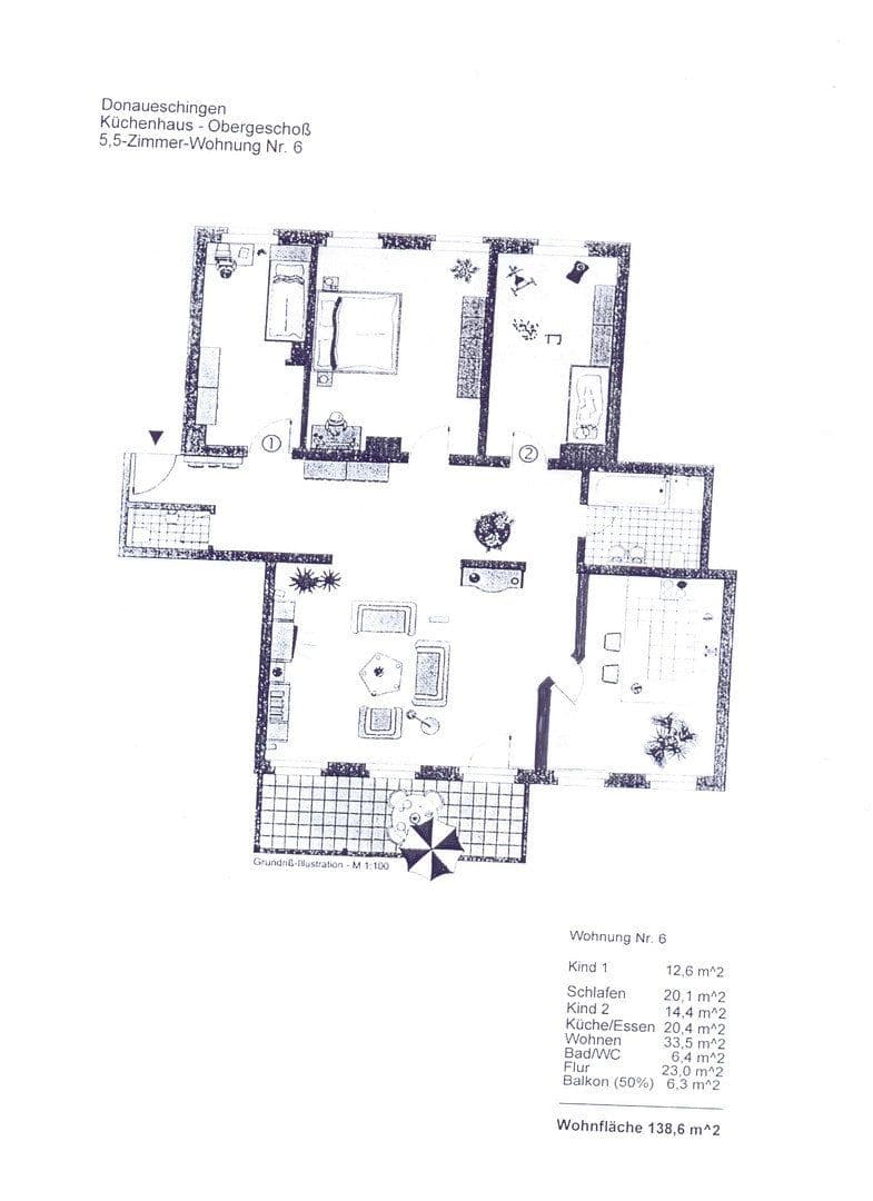 Predaj bytu 5-izbový 139 m², Villingerstr.117, Donaueschingen, Bádensko-Wurttembersko Predaj bytu 5-izbový 139 m², Villingerstr.117, Donaueschingen, Bádensko-Wurttembersko