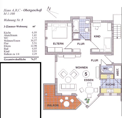 Prenájom bytu 3-izbový 77 m², Feldstr. 1b, Gerstungen, Durínsko Prenájom bytu 3-izbový 77 m², Feldstr. 1b, Gerstungen, Durínsko