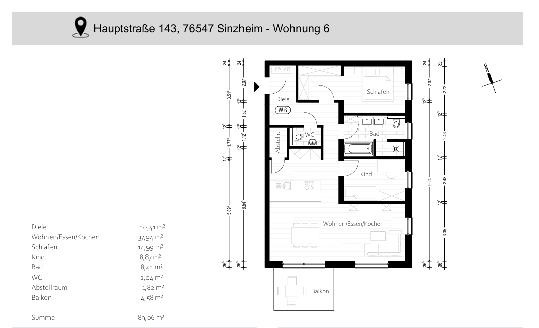 Prenájom bytu 3-izbový 90 m², Sinzheim, Bádensko-Wurttembersko Prenájom bytu 3-izbový 90 m², Sinzheim, Bádensko-Wurttembersko