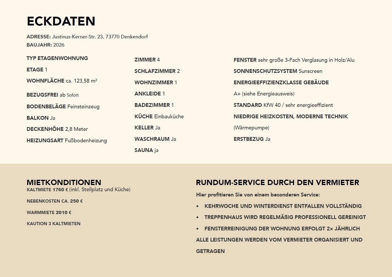 Prenájom bytu 4-izbový 124 m², Justinus-Kerner-Str. 23, Denkendorf, Bádensko-Wurttembersko Prenájom bytu 4-izbový 124 m², Justinus-Kerner-Str. 23, Denkendorf, Bádensko-Wurttembersko
