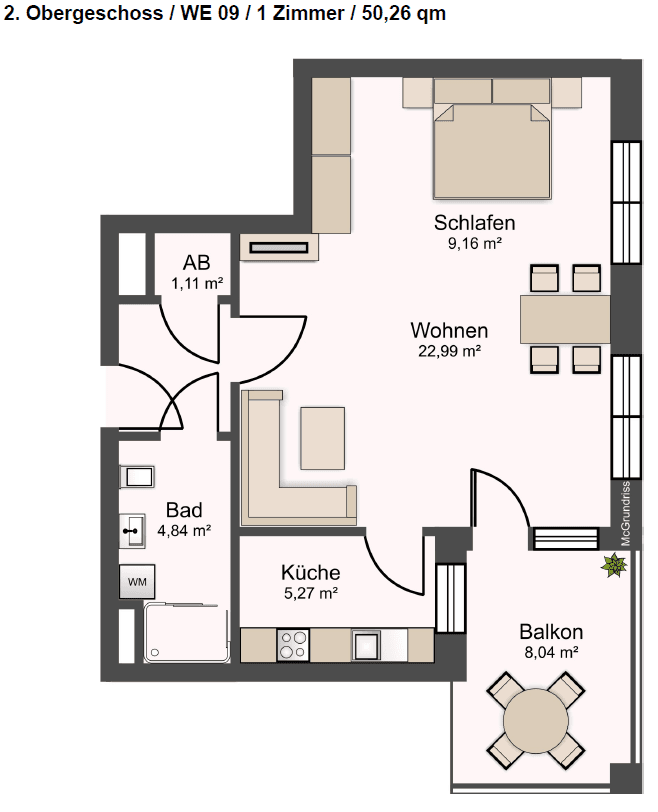 Prenájom bytu 1-izbový 51 m², Stepgesstraße 54, Mönchengladbach, Severné Porýnie - Westfálsko Prenájom bytu 1-izbový 51 m², Stepgesstraße 54, Mönchengladbach, Severné Porýnie - Westfálsko