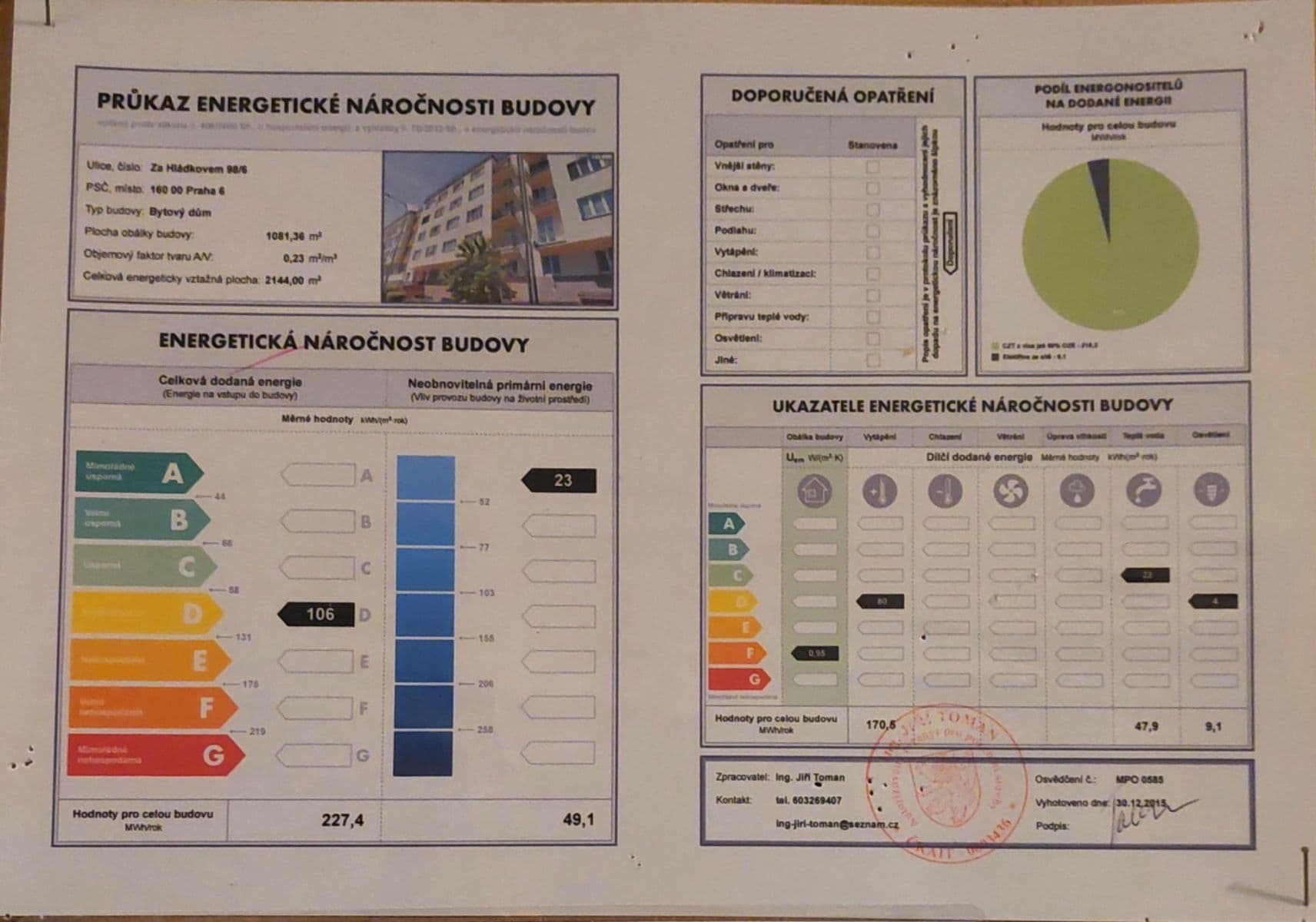 Prenájom bytu 2-izbový 49 m², Za Hládkovem, Praha, Praha Prenájom bytu 2-izbový 49 m², Za Hládkovem, Praha, Praha