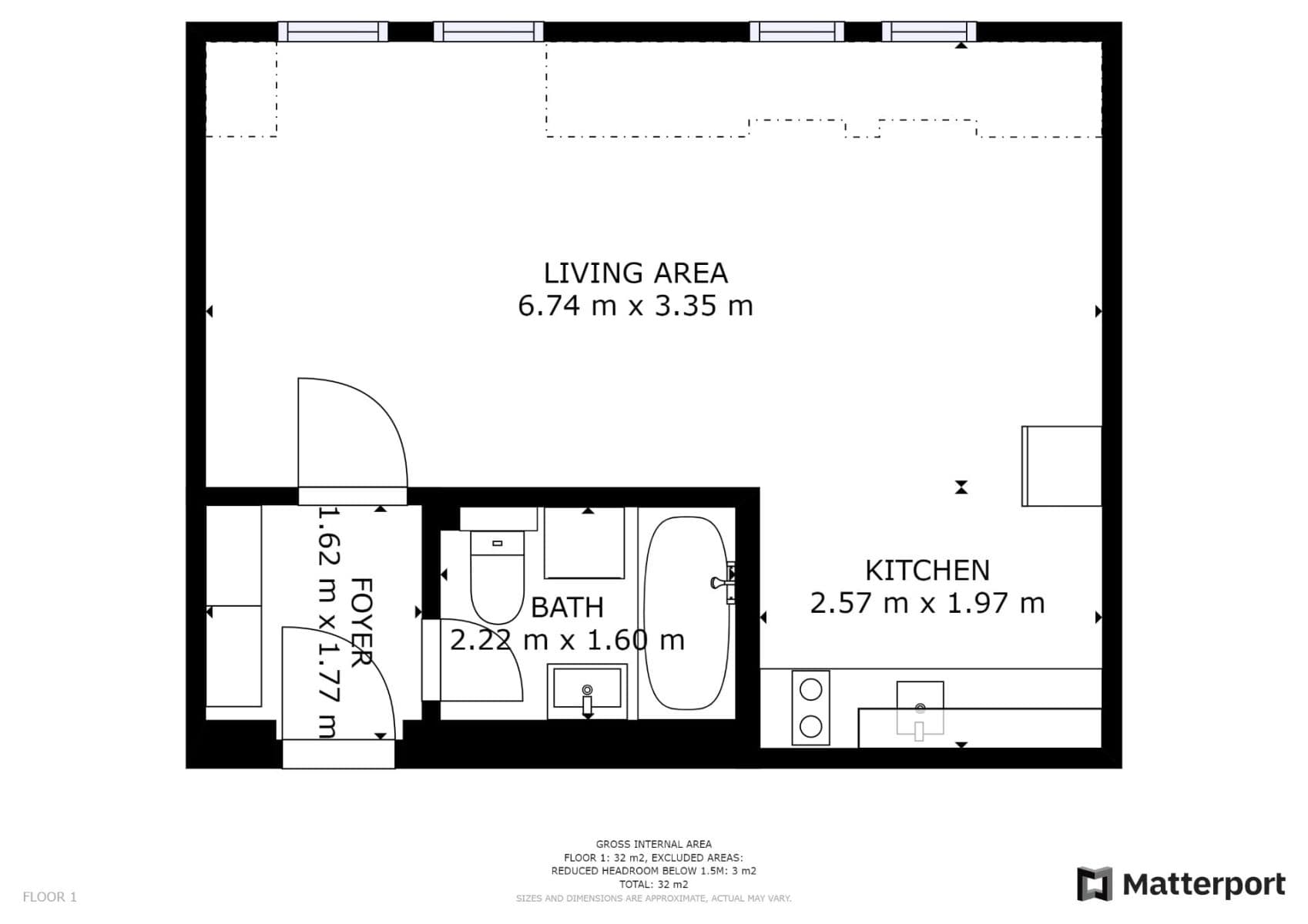 Prenájom bytu 1-izbový 34 m², Slavojova, Praha, Praha Prenájom bytu 1-izbový 34 m², Slavojova, Praha, Praha