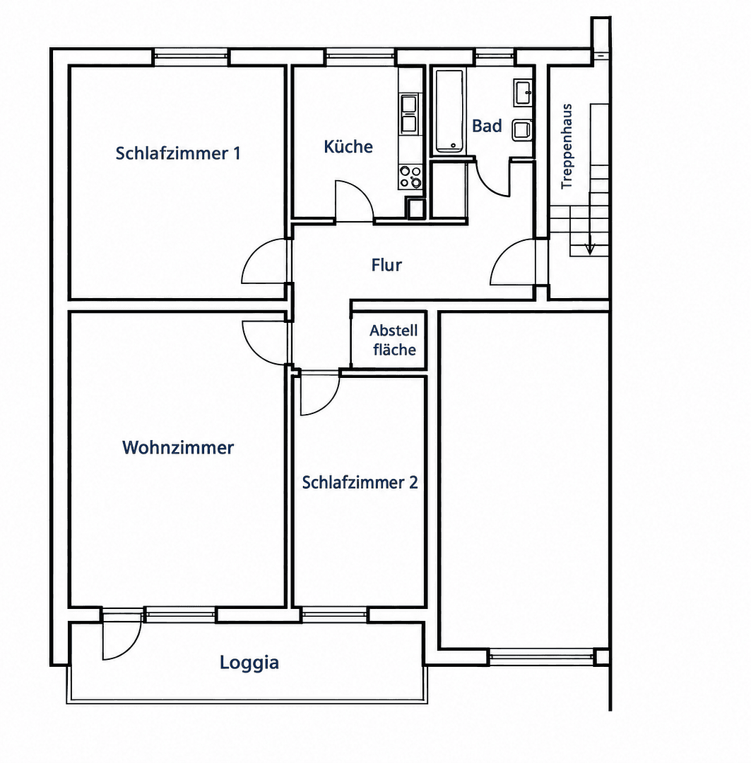 Predaj bytu 3-izbový 73 m², Straubing, Bavorsko Predaj bytu 3-izbový 73 m², Straubing, Bavorsko