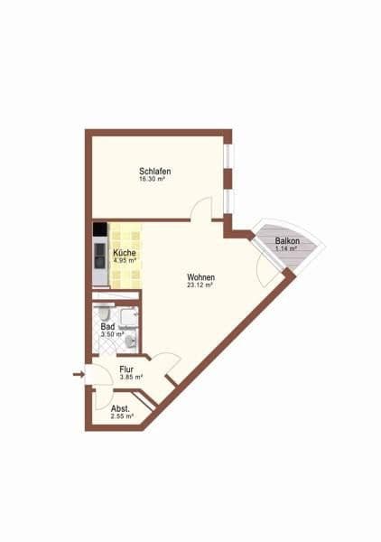 Prenájom bytu 2-izbový 59 m², Berliner Straße 27, Dresden, Sasko Prenájom bytu 2-izbový 59 m², Berliner Straße 27, Dresden, Sasko