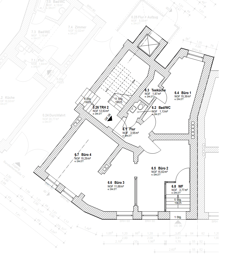 Prenájom kancelárie 67 m², Bandwirkerstraße 12, Magdeburg, Sasko-Anhaltsko Prenájom kancelárie 67 m², Bandwirkerstraße 12, Magdeburg, Sasko-Anhaltsko