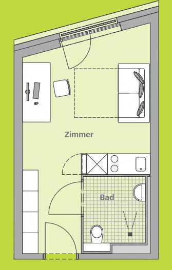 Prenájom bytu 1-izbový 26 m², Dasselstr. 1b, Köln, Severné Porýnie - Westfálsko Prenájom bytu 1-izbový 26 m², Dasselstr. 1b, Köln, Severné Porýnie - Westfálsko