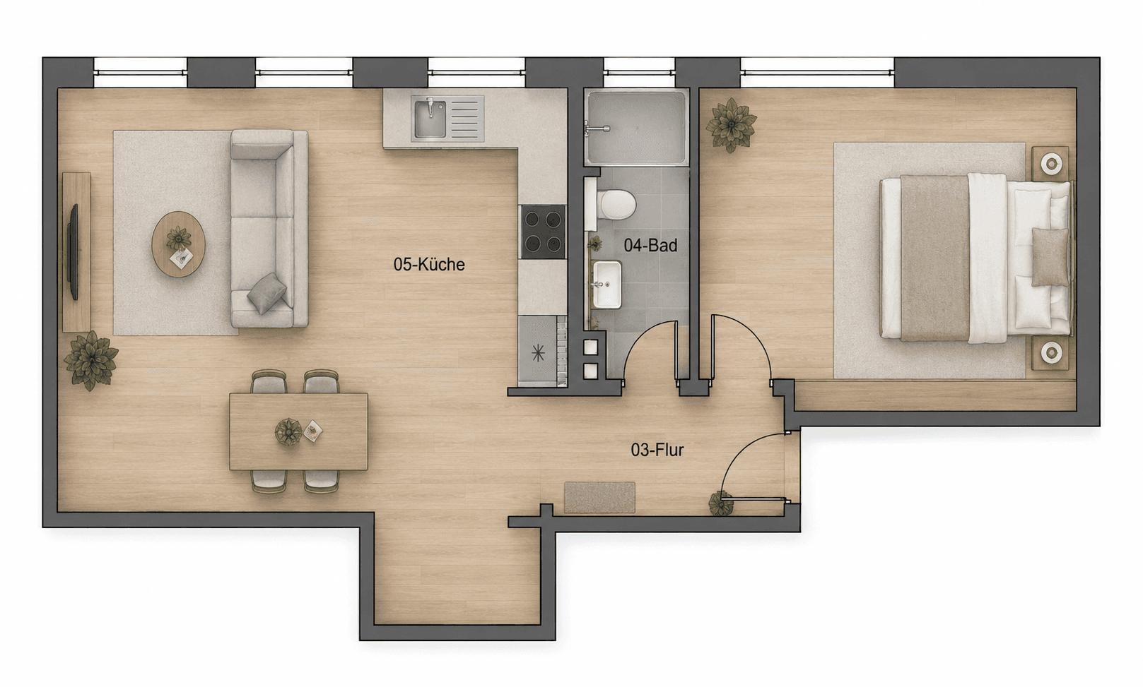 Prenájom bytu 2-izbový 57 m², Göttingen, Dolné Sasko Prenájom bytu 2-izbový 57 m², Göttingen, Dolné Sasko