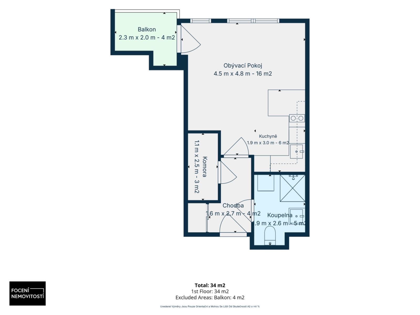 Predaj bytu 1-izbový 34 m², Stočesova, Praha, Praha Predaj bytu 1-izbový 34 m², Stočesova, Praha, Praha