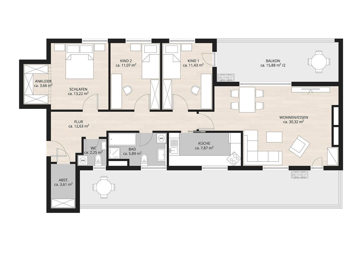 Prenájom bytu 4-izbový 110 m², Plattenäckerweg 6, Nürnberg, Bavorsko Prenájom bytu 4-izbový 110 m², Plattenäckerweg 6, Nürnberg, Bavorsko