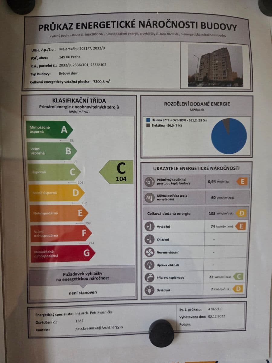 Predaj bytu 2-izbový 44 m², Majerského, Praha, Praha Predaj bytu 2-izbový 44 m², Majerského, Praha, Praha