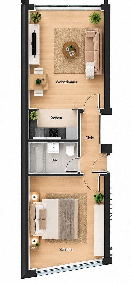 Prenájom bytu 2-izbový 55 m², Köln, Severné Porýnie - Westfálsko Prenájom bytu 2-izbový 55 m², Köln, Severné Porýnie - Westfálsko