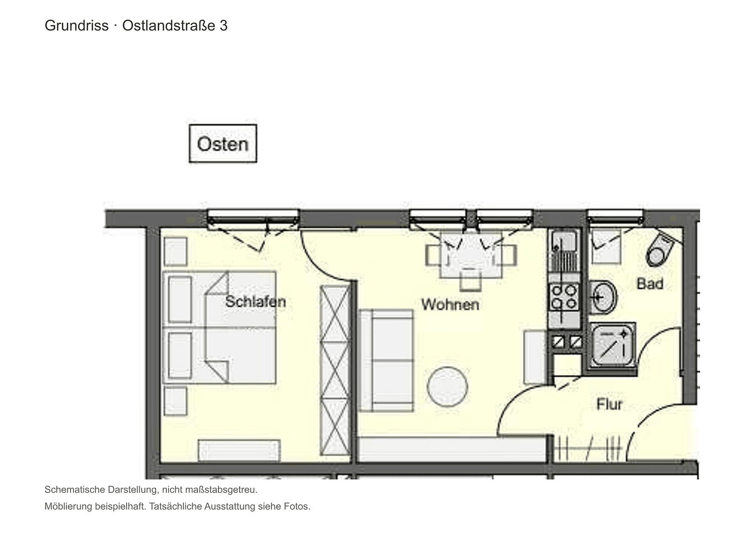 Prenájom bytu 2-izbový 40 m², Ostlandstraße 3, Augsburg, Bavorsko Prenájom bytu 2-izbový 40 m², Ostlandstraße 3, Augsburg, Bavorsko