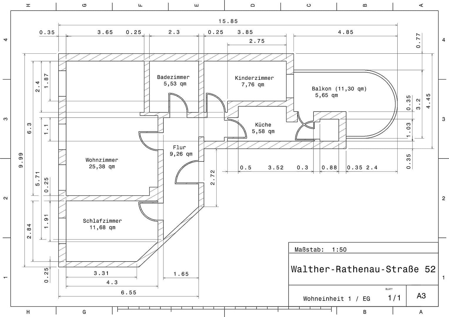 Prenájom bytu 3-izbový 73 m², Walther-Rathenau-Straße 52, Zwickau, Sasko Prenájom bytu 3-izbový 73 m², Walther-Rathenau-Straße 52, Zwickau, Sasko