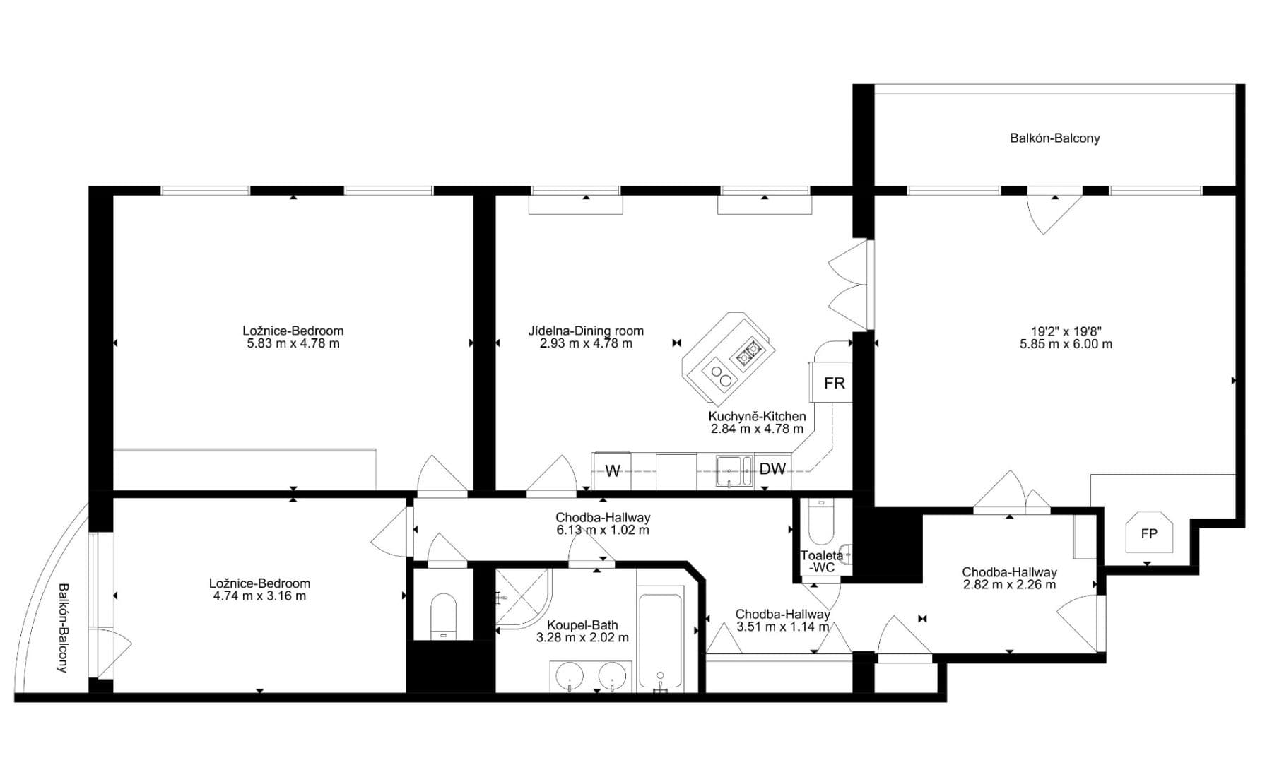 Predaj bytu 3-izbový 136 m², Kříženeckého náměstí, Praha, Praha Predaj bytu 3-izbový 136 m², Kříženeckého náměstí, Praha, Praha