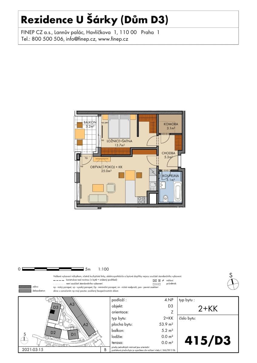 Predaj bytu 2-izbový 54 m², Huppnerova, Praha, Praha Predaj bytu 2-izbový 54 m², Huppnerova, Praha, Praha