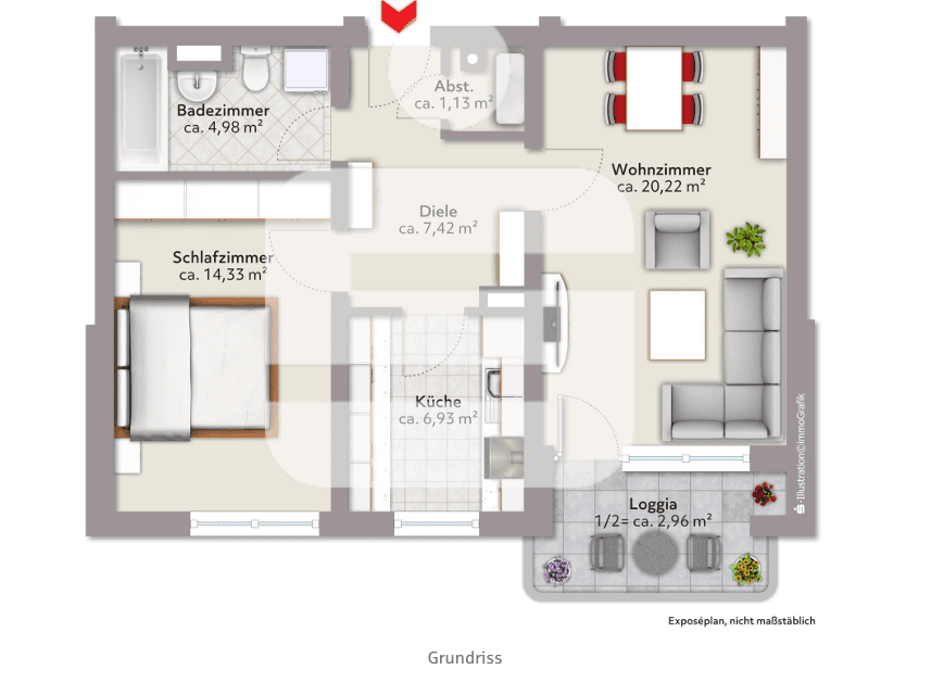 Prenájom bytu 2-izbový 56 m², Planegg / Martinsried, Bavorsko Prenájom bytu 2-izbový 56 m², Planegg / Martinsried, Bavorsko
