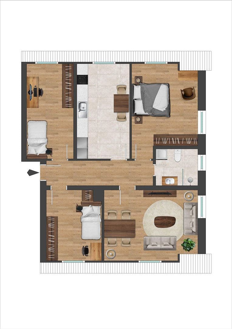 Predaj bytu 4-izbový 86 m², Raiffeisenring 3, Dülmen, Severné Porýnie - Westfálsko Predaj bytu 4-izbový 86 m², Raiffeisenring 3, Dülmen, Severné Porýnie - Westfálsko