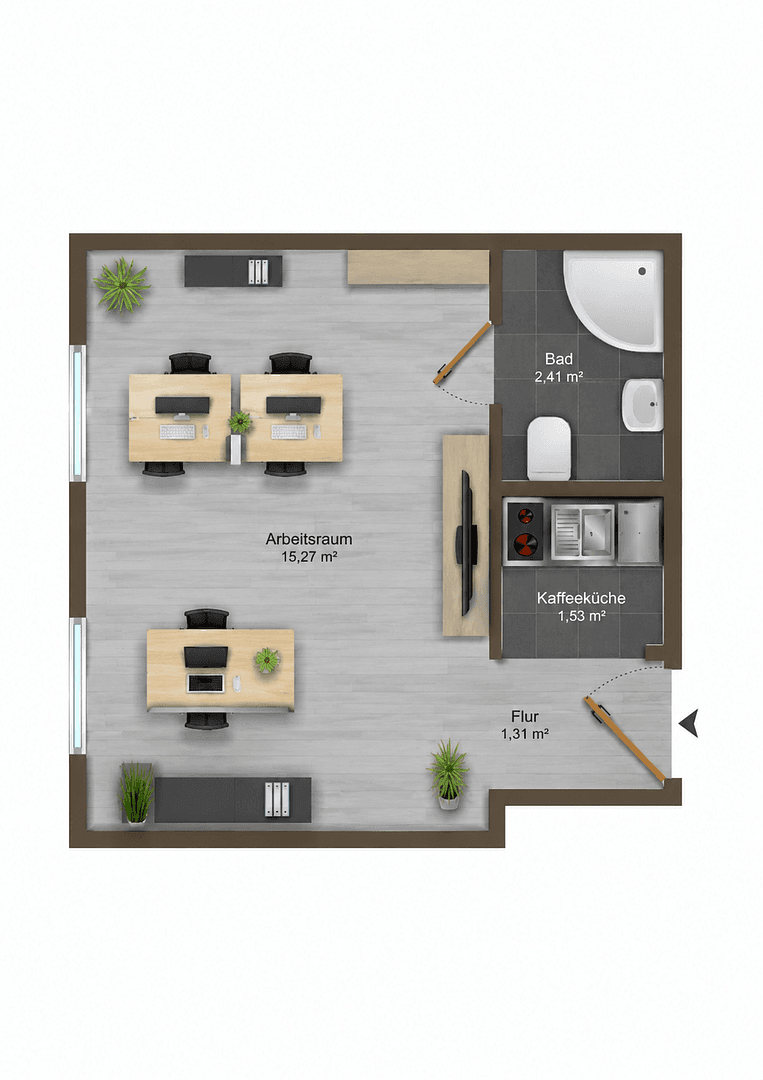 Prenájom kancelárie 22 m², Schulstraße, Ludwigshafen am Rhein, Porýnie-Falcko Prenájom kancelárie 22 m², Schulstraße, Ludwigshafen am Rhein, Porýnie-Falcko