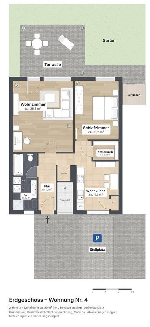 Prenájom bytu 2-izbový 80 m², Linau, Šlezvicko-Holštajnsko Prenájom bytu 2-izbový 80 m², Linau, Šlezvicko-Holštajnsko