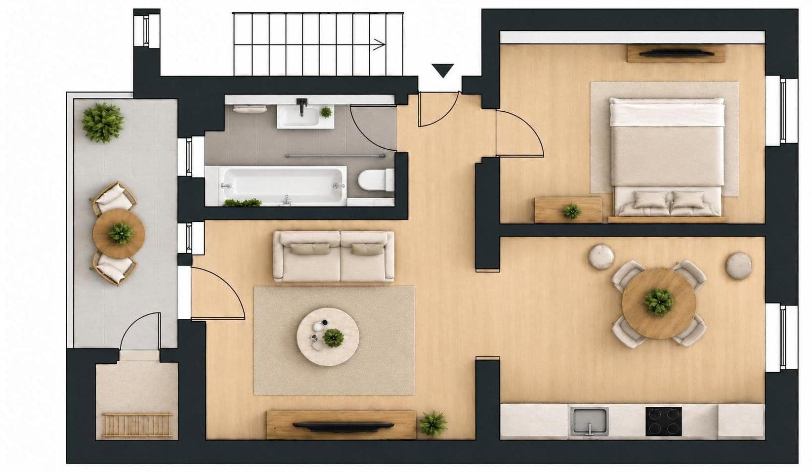 Predaj bytu 2-izbový 54 m², Krottstraße 60, Würselen, Severné Porýnie - Westfálsko Predaj bytu 2-izbový 54 m², Krottstraße 60, Würselen, Severné Porýnie - Westfálsko