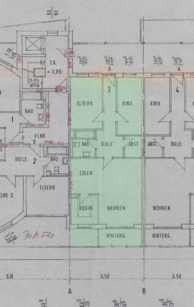 Prenájom bytu 3-izbový 77 m², Roonstr. 2, Bocholt, Severné Porýnie - Westfálsko Prenájom bytu 3-izbový 77 m², Roonstr. 2, Bocholt, Severné Porýnie - Westfálsko