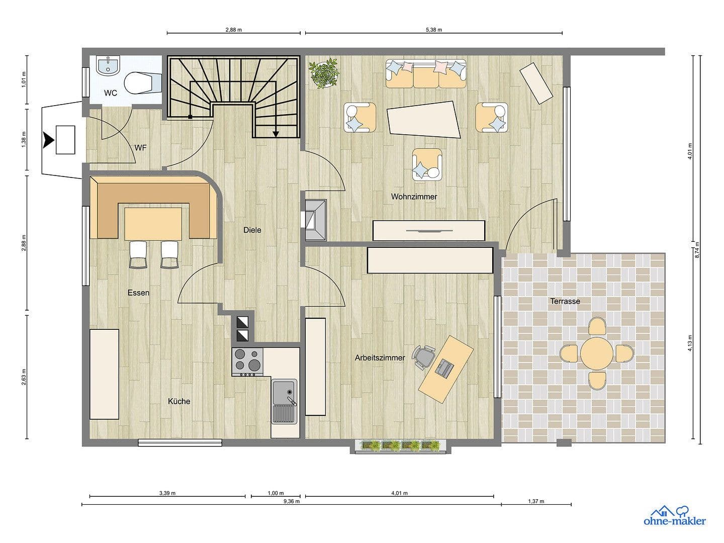 Prenájom domu 132 m², pozemok 600 m², Breslauer Str. 10, Scheden, Dolné Sasko Prenájom domu 132 m², pozemok 600 m², Breslauer Str. 10, Scheden, Dolné Sasko