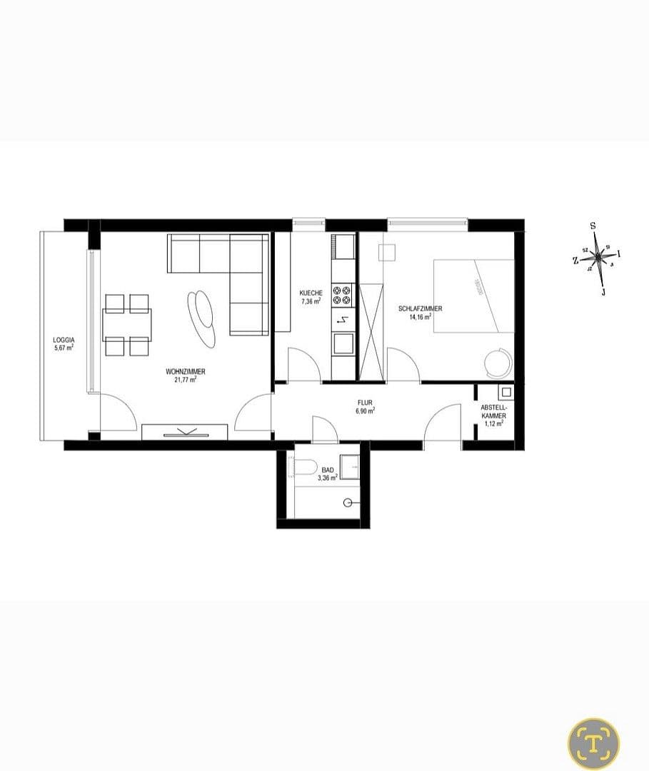 Predaj bytu 2-izbový 58 m², München, Bavorsko Predaj bytu 2-izbový 58 m², München, Bavorsko