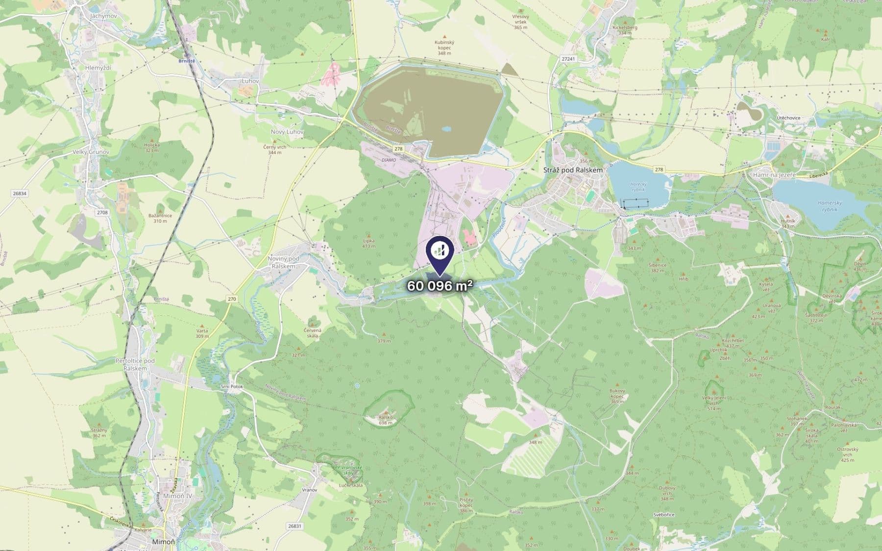 Predaj pozemku 60.096 m², Stráž pod Ralskem, Liberecký kraj Predaj pozemku 60.096 m², Stráž pod Ralskem, Liberecký kraj