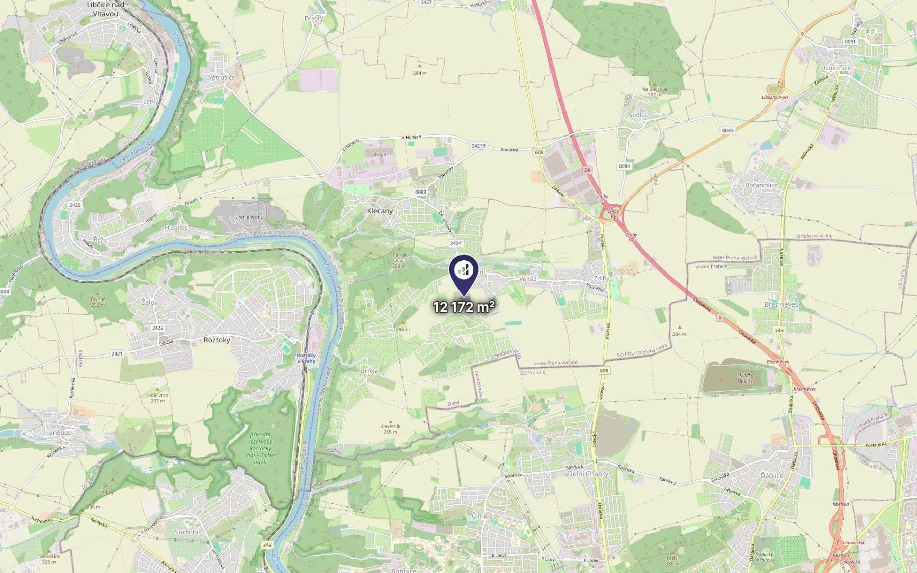 Predaj pozemku 12.172 m², Zdiby, Středočeský kraj Predaj pozemku 12.172 m², Zdiby, Středočeský kraj