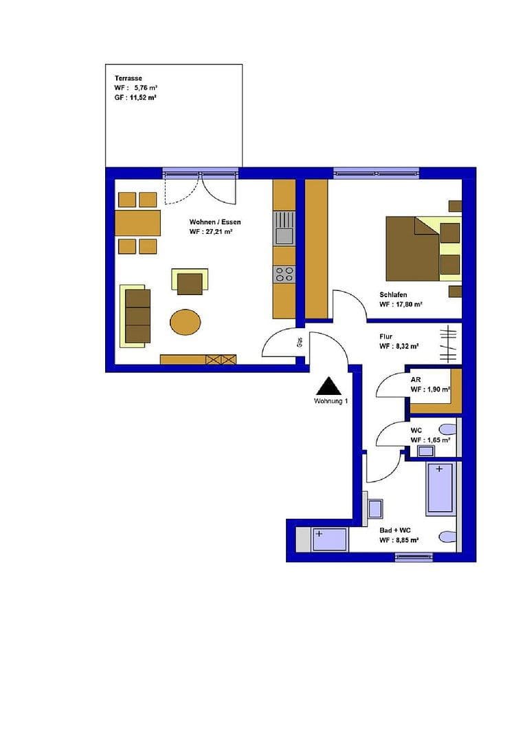 Prenájom bytu 2-izbový 74 m², Troisdorf, Severné Porýnie - Westfálsko Prenájom bytu 2-izbový 74 m², Troisdorf, Severné Porýnie - Westfálsko