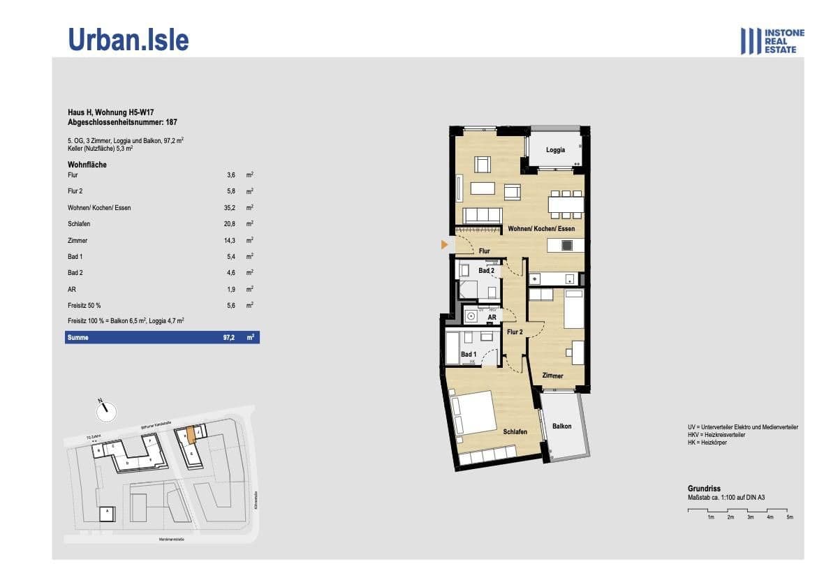 Prenájom bytu 3-izbový 98 m², Billhorner Kanalstraße 64, Hamburg, Hamburg Prenájom bytu 3-izbový 98 m², Billhorner Kanalstraße 64, Hamburg, Hamburg