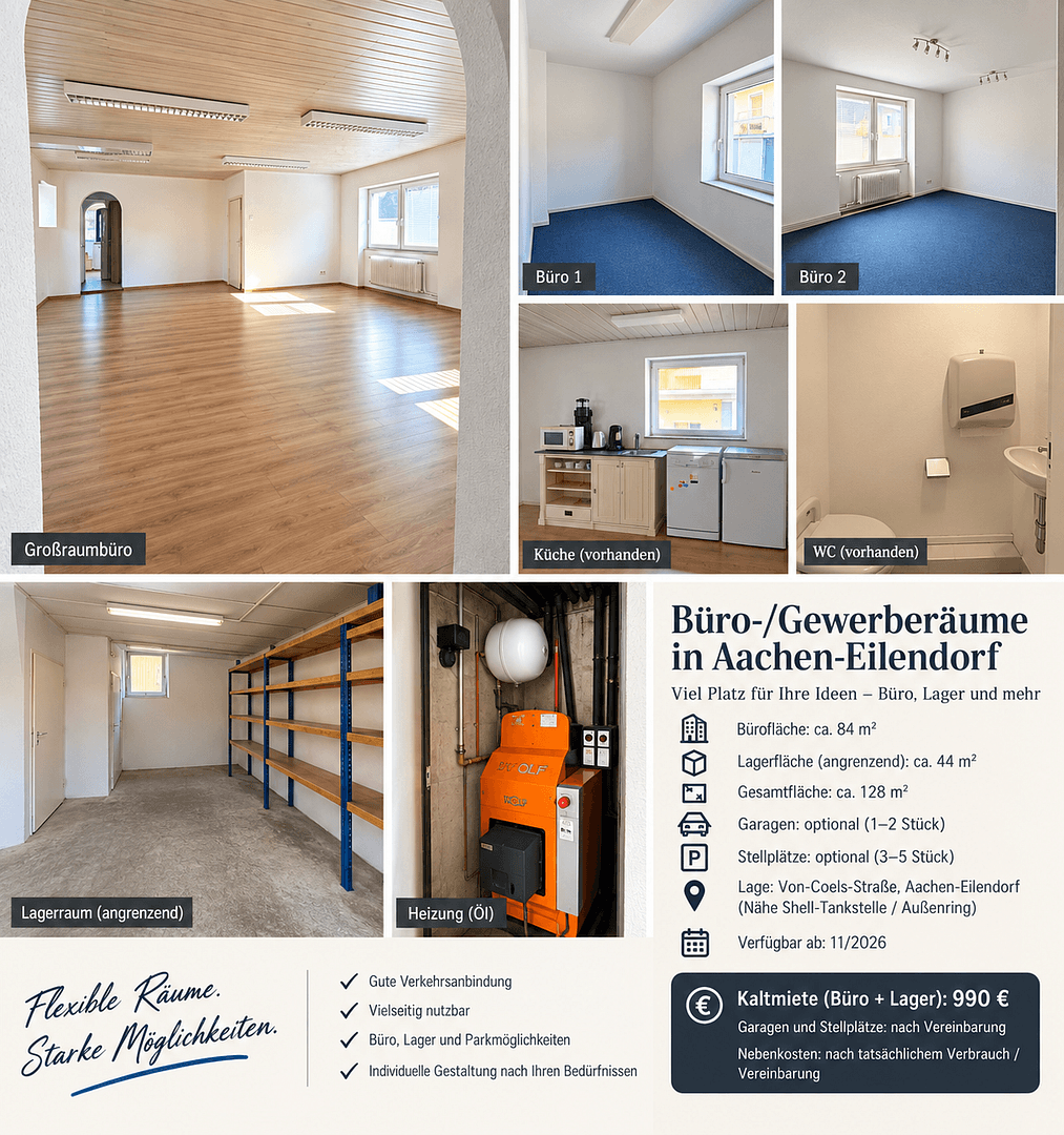 Prenájom kancelárie 128 m², Aachen, Severné Porýnie - Westfálsko Prenájom kancelárie 128 m², Aachen, Severné Porýnie - Westfálsko